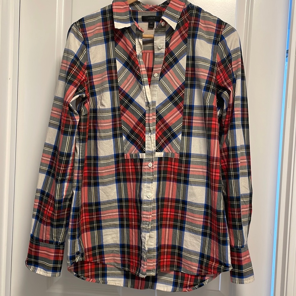 J.Crew - Tartan -Button down shirt - 6Tall